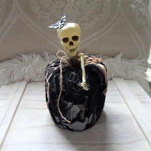 Leopard Cheetah SKULL TP Pumpkin Handmade